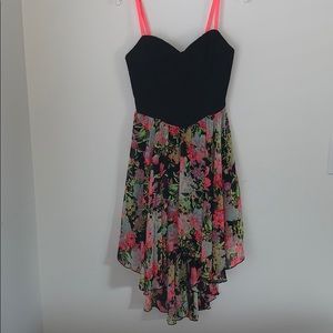 Floral height to low dress